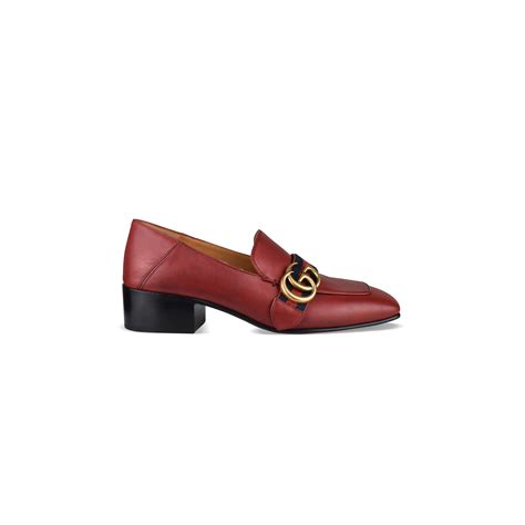 gucci backless loafers red